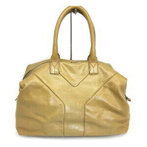 SAINT LAURENT Yves handbag Patent Vernis leather yellow